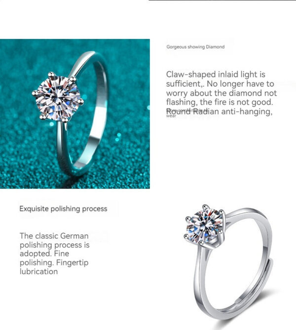 Moissanite Diamond Ring With Setting