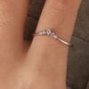 c788da0e3b52a245 New 100% S Sterling Sier European and American Fashion Crown Diamond Versatile Forest Style Women's Zircon Ring
