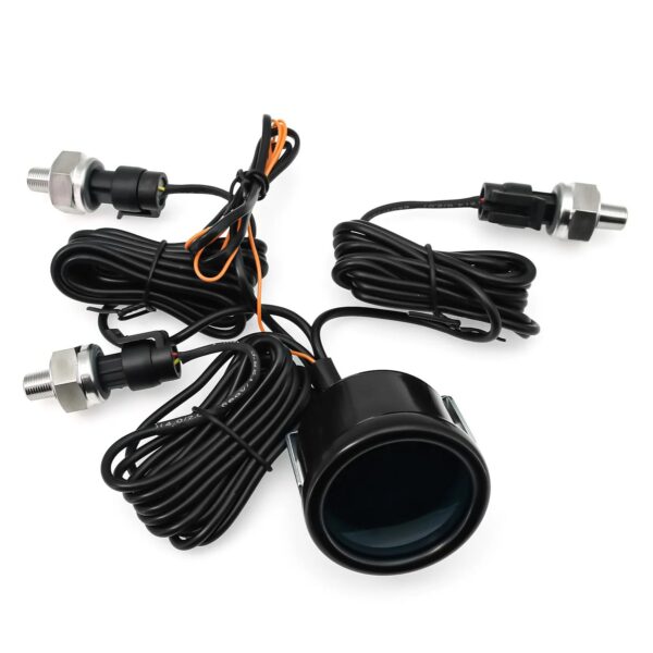 c793083fe9419076 A Triple Dual Display Air Pressure Guage LED Digital Air Suspension Gauge 0-220PSI with 3pcs/2pcs 1/8NPT Sensors For Car Gauge