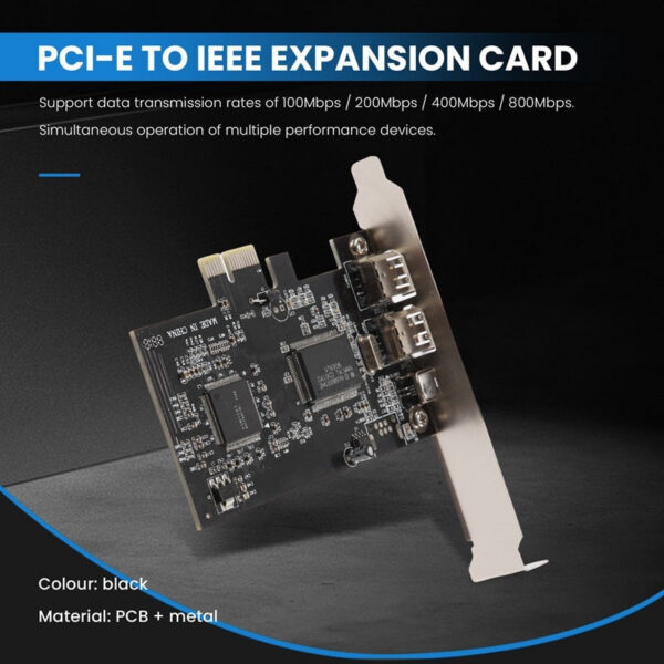 c793b13a6d5d5e1e PCI-E PCI Express Card, IEEE 1394 Controller Card With Firewire Cable, For Video, Audio Transmission,Etc