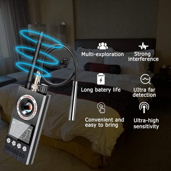 c79efd54add66fb8 K68 Anti Spy Wireless RF Signal Detector Bug GSM GPS Tracker Hidden Camera Eavesdropping Device Military Professional Version