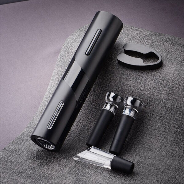 1pc Black Electric Automatic Corkscrew Creative Wine Bottle Opener with USB Charging Suit for Home