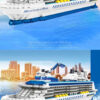 City 2428Pcs Cruise Liner Ship Sailing Boat Mini Model Building Blocks Creative Big Ocean Vessels Bricks MOC Toys Children Gifts