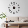 3D Acrylic Digital Roman Numerals Design Mirror Fashion Large Round Wall Clock DIY Self Adhesive Clocks