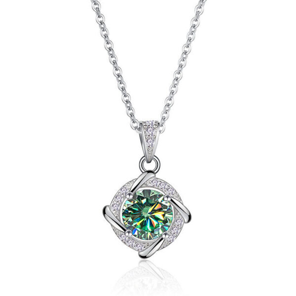 c7d4b230112f9fab JoyceJelly 6.5mm 1ct Moissanite Necklace For Women S Sterling Sier Jewelry Lab Created Diamond Pendant Clavicle Chain Gift