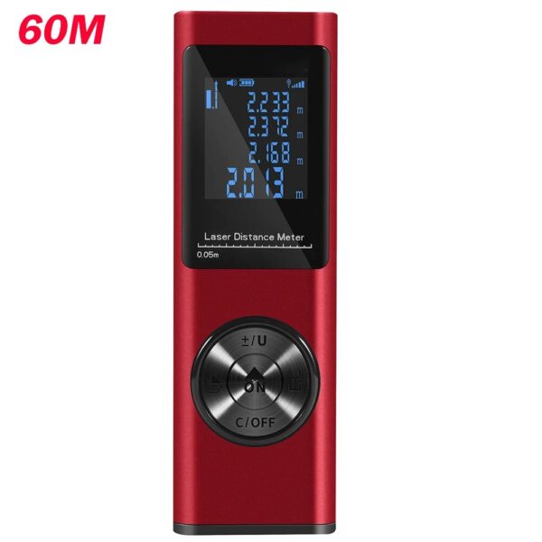 Mini Rangefinder Distance Meter 40M 60M Rechargeable Digital Range Finder Area Volume Multi-angel Laser Measuring Tool