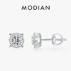 MODIAN D Color Moissanite Stud Earrings Round Cut Lab Created Diamond 925 Sterling Silver Silver Bridal Jewelry For Women Gifts