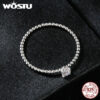 c7f9fb44349891a0 WOSTU Simple Round Moissanite Beads Ring Women Sterling Sier Diamond Cut Stackable Rings Girl Party Engagement Band Gift