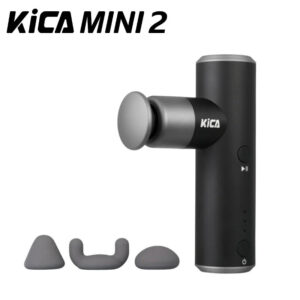 c7fae940b410d402 KiCA Mini 2 Fascia Gun 4 Gear Aluminum Portable 3000rpm Deep High Speed 3 Massage Heads Gun for Sport, 195g