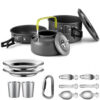 Cooking set Camping Cookware Travel Tableware Outdoor Picnic Set Teapot For 2-3 Peaple Non-stick pots assorted sets