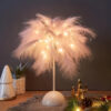 Creative Table Lamp Warm White Light Tree Feather Lampshade Girl LED Wedding Decorative Lights Birthday Gift Home Decor