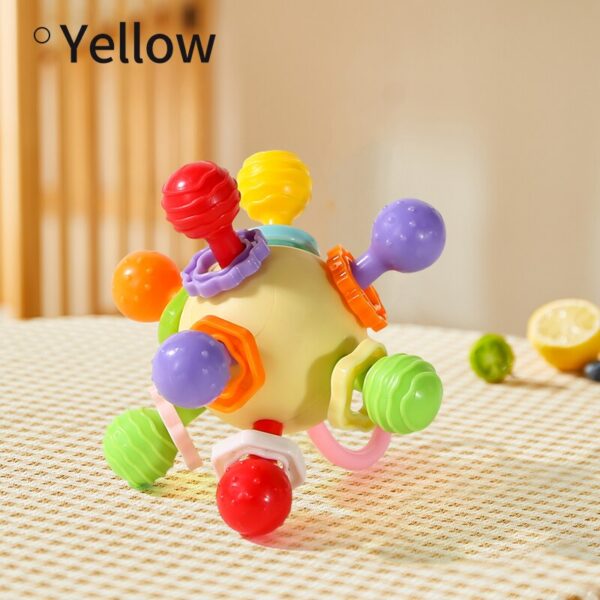 Manhattan Round Soft Silicone Hand Grab Ball Rattle Infantil Chewable Toddler Teeth Soothing Baby Sensory Toy Newborn Gift