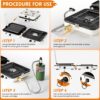 AFFLUENT 2 Burner Propane Camping Stove with Grill and Storage Bag- A Must - Have Camp Stove Propane! Foldable, Featuring Two Adjustable Burners Ideal Portable Camping Stove for Camping & BBQ(White)