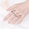 Smyoue White Gold 2ct 100% Moissanite Engagement Ring for Women S Sterling Sier Lab Diamond Promise Wedding Band Jewelry
