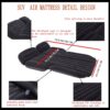 Inflatable SUV Air Mattress 3 in 1 Thickened Flocking Inflatable Car Camping Travel Air Mattress with 2 Pillows & Air Pump,Portable Car Sleeping Bed for SUV|MPV|Minivan