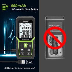 Huepar Rangefinder Distance Meter 50M 100M 120M Trena Laser Tape Range Finder Build Measure Device Ruler Test Tool