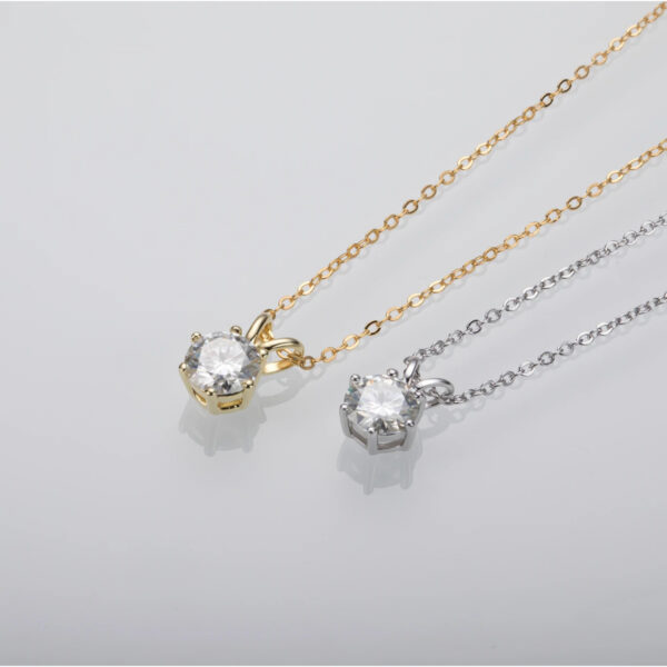 c85d7c5389908ce1 AnuJewel 1ct 3ct 5ct D Color Moissanite Diamond Top Quality 18K Gold Plated Pendant Necklace Fine Jewelry Gifts Wholesale