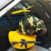 c86658c8a6c864b9 Broken Wind Rubber Motor Yellow with Helmet Auto Accessories Duck In The Car Interior Decoration