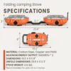 20,000 BTUs 2 Burner Propane Camping Stove, Portable Folding Camp Stove with Adjustable Burners, Regulator and Carrying Bag, Dual Gas Stoves Easy Carrying Handle for Tailgating, Camping, BBQ