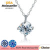 c889cc0e62c469e2 GRA Certified Moissanite Diamond Classic Round Pendant Necklace for Women Sterling Sier Chain Wedding Fine Jewelry