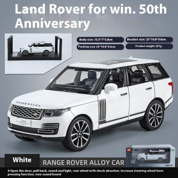 1:32 Land Range Rover 50th Anniversary Off Road SUV Vehicle Alloy Diecast Car Model Computer Desktop Decoration Gift Boys