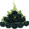 Artificial Rose Flower Dusty Rose Flower Silk Flowers 12 pcs with Long Stem Silk Roses Bouquet for Wedding Bridal Shower Party Home Decoration
