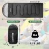 KINGROCK Sleeping Bags for Adults Backpacking Lightweight Waterproof- Cold Weather Sleeping Bag