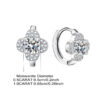 925 Sterling Silver 0.5/1 Carat Moissanite Clover Earrings Stylish Design Sense High-End Light Luxury Niche Leisure Send Girlfri