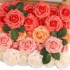 c8ab04515244fd90 MACTING 30PCS Artificial Glitter Flowers, Black Fake Roses with Stem for Valentines Day Tree Ornaments Party Wreath Home Spring Indoor Decorations