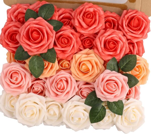 c8ab04515244fd90 MACTING 30PCS Artificial Glitter Flowers, Black Fake Roses with Stem for Valentines Day Tree Ornaments Party Wreath Home Spring Indoor Decorations