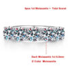 c8bb56660e90c0bd NeeTim 5mm 6.5mm Full Moissanite Ring for Women S Sterling Sier Eternity Sparkling Diamond Band Wedding Rings Jewelry GRA
