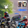 c8cde21b9b2fd078 1/2x Music Interphone Bluetooth 5.3 Motorcycle Helmet Intercom Headset Waterproof 300m Intercomunicador Speaker Earphone