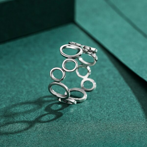 c8d466e95772144c Modian 2021 Real 925 Sterling Silver Irregular Round Finger Ring Fashion Party Accessories For Women Fine Statement Jewelry Gift