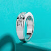AnuJewel 4mm Moissanite Wedding Sterling Sier Lab Created Diamond Band Men Women Ring Customized Jewelry