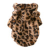 Winter Pet Clothes Warm Fleece Hoodie Leopard Dog Coat Jacket French Bulldog Clothing for Small Dogs Pets Costumes