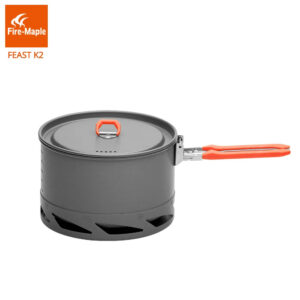 c8db6f6b22d49388 Fire Maple Feast Series K2 1.5L Outdoor Portable Foldable Handle Heat Exchanger Pot Camping Kettle Picnic Cookware 338g FMC-K2