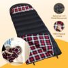 Flannel Sleeping Bag 0 Degree Cold Weather for Adults XXL Sleeping Bag 4 Season Big and Tall with Pillow Compression Sack