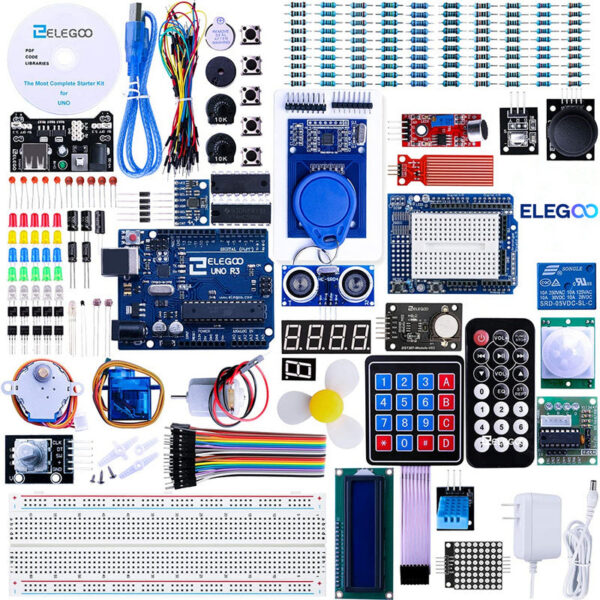 c8ee43c3e632608a EO-UNO R3 Project Most Complete Starter Tutorial Compatible with Arduino IDE (63 Items) DIY Electronic Kit