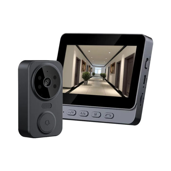 c8ef1686c541720f 4.3'' IPS Screen 2.4G Wireless Visual Intercom Doorbell with Screen Smart High-definition Video Monitoring Two-Way Intercom