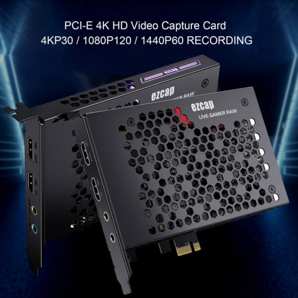 c9045b9a471d27b3 ezcap324B Gamer Raw PCIE 4K Video Game Capture Card Record & Live Stream for Gaming Systems Camcorders
