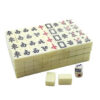 c9116c8d115a3ea4 Mahjong Set 144 White Engraved Mini Tiles Gathering For Chinese Style Game Play Family Leisure Time