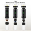 Wireless Electric Portable Espresso hine for Car & Home Camping 3-in-1 Capsule Powder Travel Coffee Maker