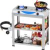 c9177c776182c3e9 2 Burner Propane Gas Stove,19000BTU Portable Gas Stove with Support Leg Stand and Adapter Auto Ignition Camping Stove,propane burner for RV, Apartment, Outdoor Cooking