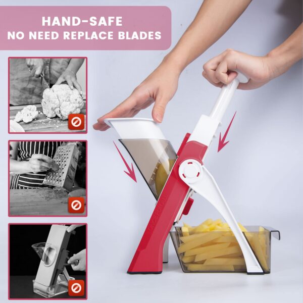 c9226f24d645e7ea SUPMAKIN Safe Mandoline Kitchen, Adjustable Vegetables Food Chopper, Potatoes Sl