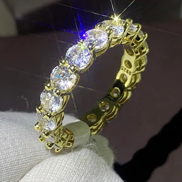 c92eabcf402053a3 2020 Sparkling Jewelry Sterling Sier White Topaz CZ Diamond Gemstones Promise Women Wedding Engagement Band Ring For Lover Gift
