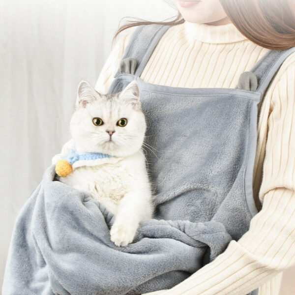 Comfortable Apron For Holding Cats Soft Kitten Bib Kangaroo Pocket Pet Clothes Sleeping Pussy Hing Suit Litter Dog Supplies
