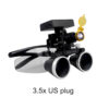 c93e3cd1b635db2c Dental Loupes Dental Magnifier Dental Lab Medical Loupes Magnification Binocular 2.5/3.5x Headlight Wireless 5W Headlamp