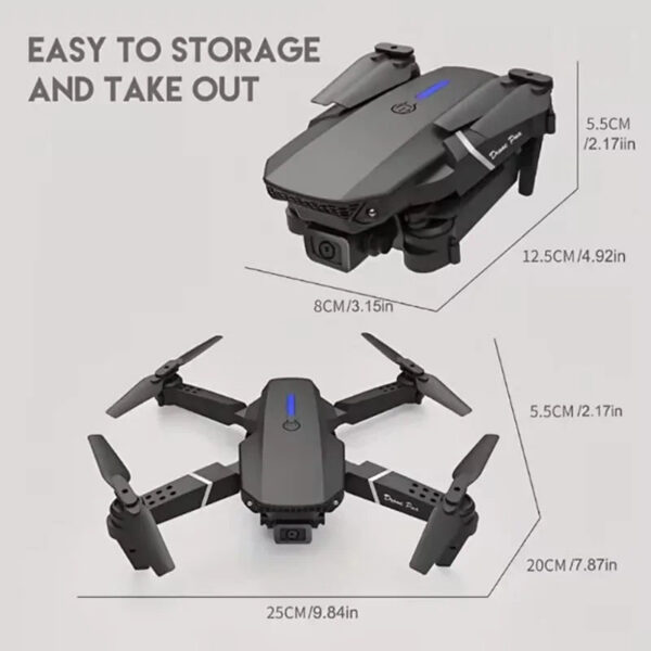 c940d14984a584d6 New E88Pro Drone 4K Professinal With 1080P Wide Angle Dual HD Camera Foldable RC Helicopter WIFI FPV Height Hold Apron Sell