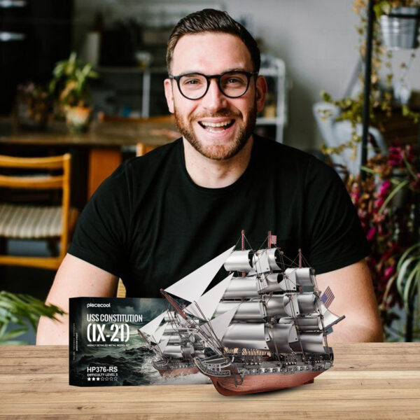 c952dee025ec1117 Piececool 3D Metal Puzzles Saig Frigate Boat Model Building Kits Assembly DIY Kit for Adult Brain Teaser