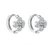 925 Sterling Silver 0.5/1 Carat Moissanite Clover Earrings Stylish Design Sense High-End Light Luxury Niche Leisure Send Girlfri